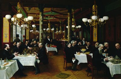 In a French Restaurant by Unbekannt Unbekannt